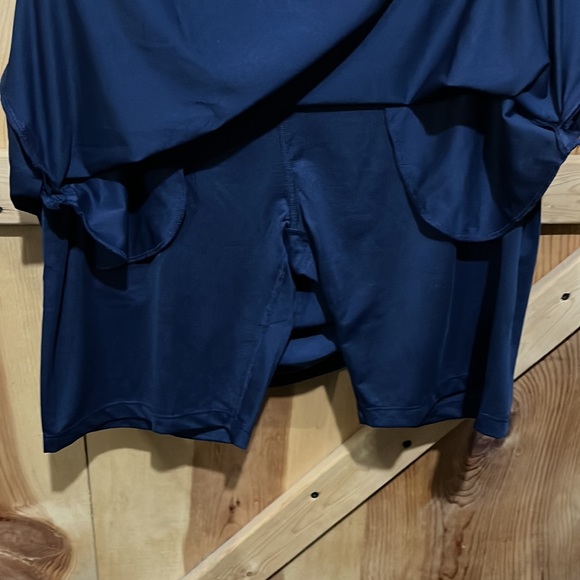 NWT yogipace navy blue size XXL skort UPF 50+ sun protection side & back pockets - Picture 7 of 14
